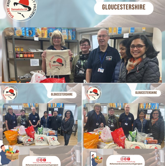 Sameeksha Share & Care Community Project – Sameeksha Gloucestershire delivered its first contribution to the CCP food bank CCPCharity