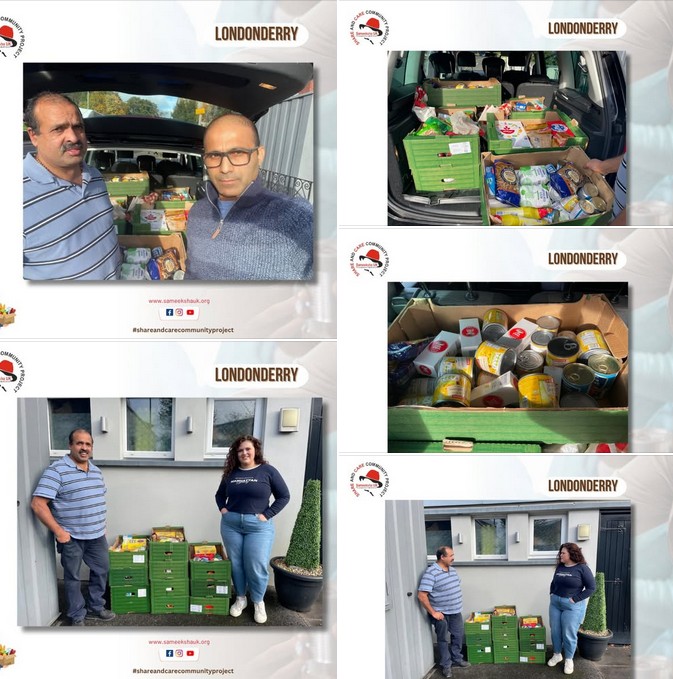 സമീക്ഷ യു.കെ. ലണ്ടൻഡെറി യൂണിറ്റിന്റെ ആഭിമുഖ്യത്തിൽ ഷെയർ ആൻഡ് കെയർ കമ്മ്യൂണിറ്റി പ്രോജക്ടിന്റെ ആദ്യഘട്ട ഭക്ഷ്യവസ്തുക്കളുടെ വിതരണം ഒക്ടോബർ 20 തിങ്കളാഴ്ച നടന്നു